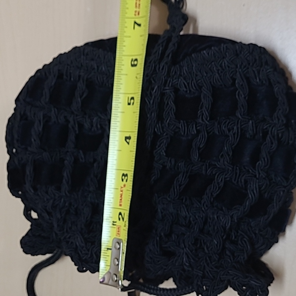 Vintage Black Crochet Women's Bag - Picture 6 of 8